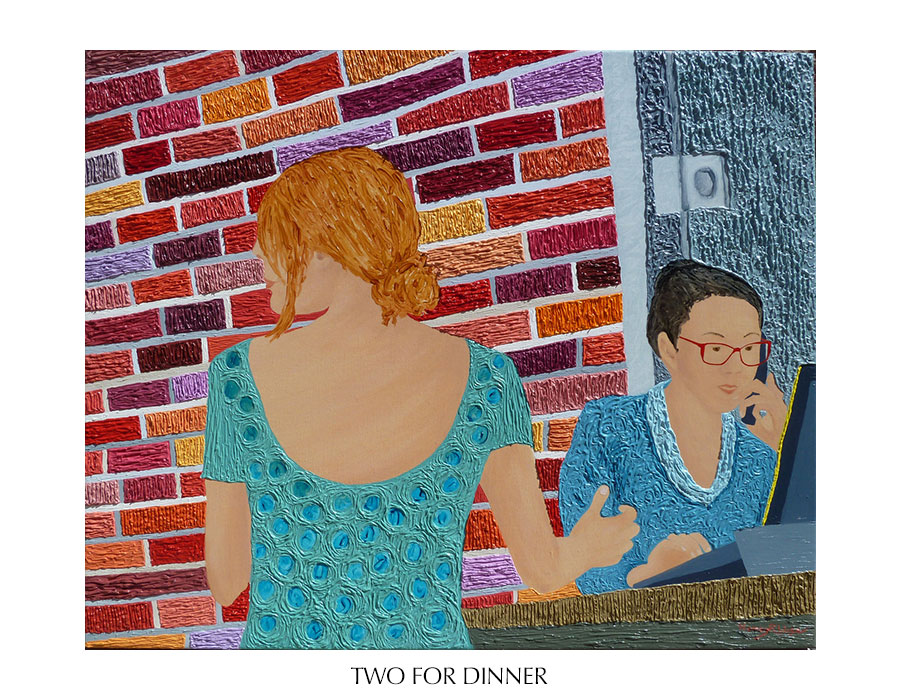 Painting "2 For Dinner" by Nancy R. Wise